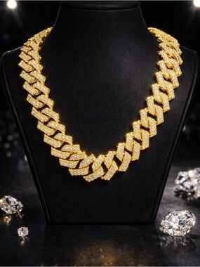 18 inch Bling Bling Miami Cuban Link
Necklace for Men and Women